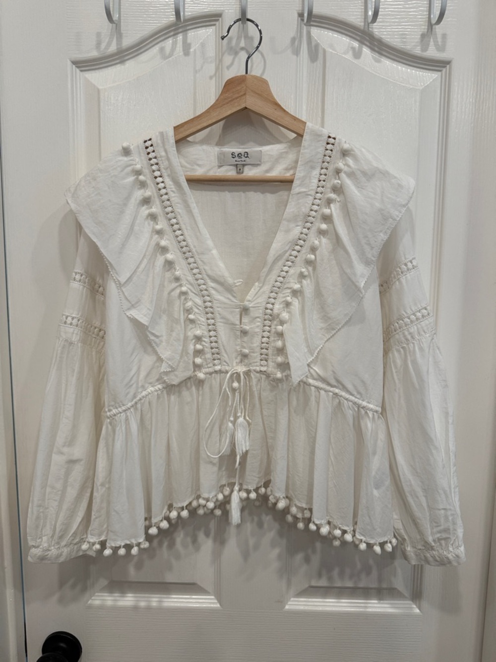 Sea New York tassel Pom Pom blouse